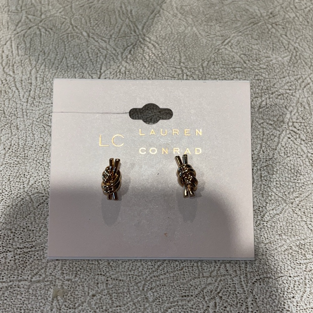 Lauren Conrad Gold Knot Earrings